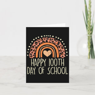 Carte Rainbow Happy 100th Day School Cute 100 Days Ensei