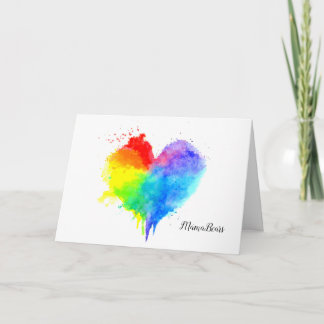 Carte Rainbow Heart Folt Note