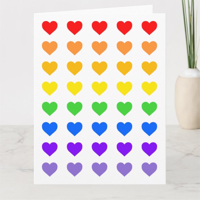 Carte Rainbow Hearts (Devant)