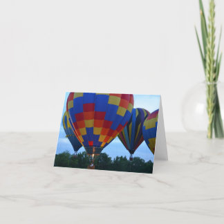 Carte Rainbow Hot Air Balloons