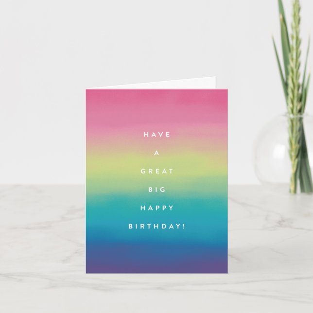 Carte Rainbow Joyeux anniversaire (Devant)