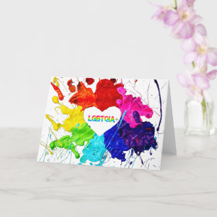 Carte Rainbow Modern Stripe LGBT