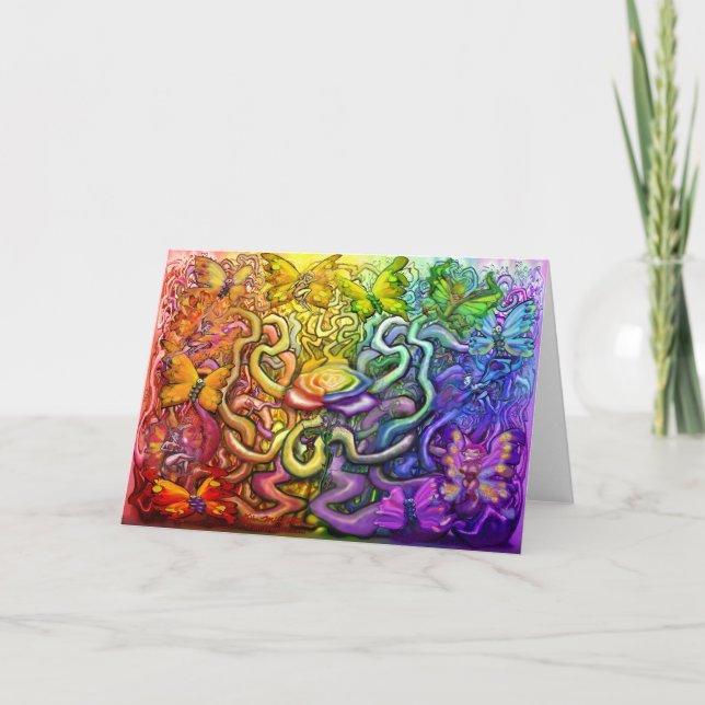 Carte Rainbow Party Interwoven (Devant)