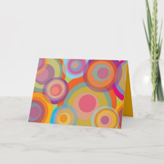 Carte Rainbow Pop Cercles Coloré Retro Fun Super Chic