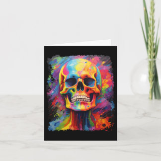 Carte Rainbow Skeleton Anatomie effrayant Halloween