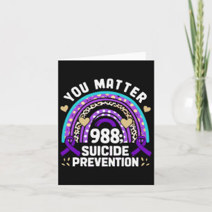 Carte Rainbow You Problem 988 Suicide Prevention Award