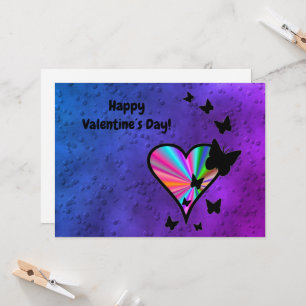 Carte Rainbowheart et papillon