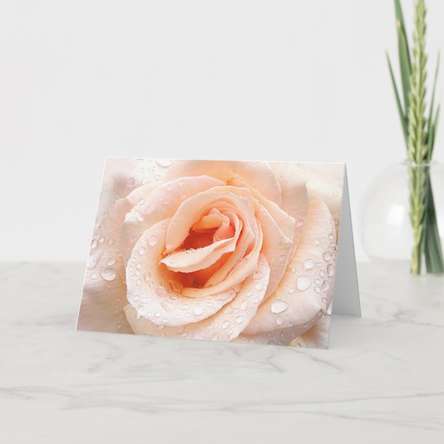 Carte Raindrop rose greeting card (Devant)