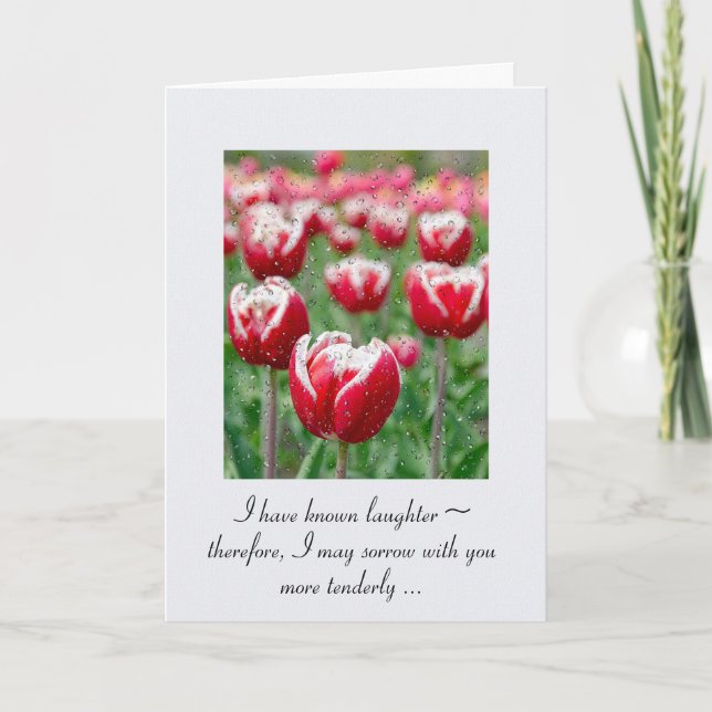 Carte Raindrops sur Tulips Sympathy (Devant)