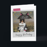 Carte Rainy Day Café Calico Cat Funny Birthday Card<br><div class="desc">Éclairez tout amoureux des chats anniversaire avec ce félin fantaisiste et amusant !</div>