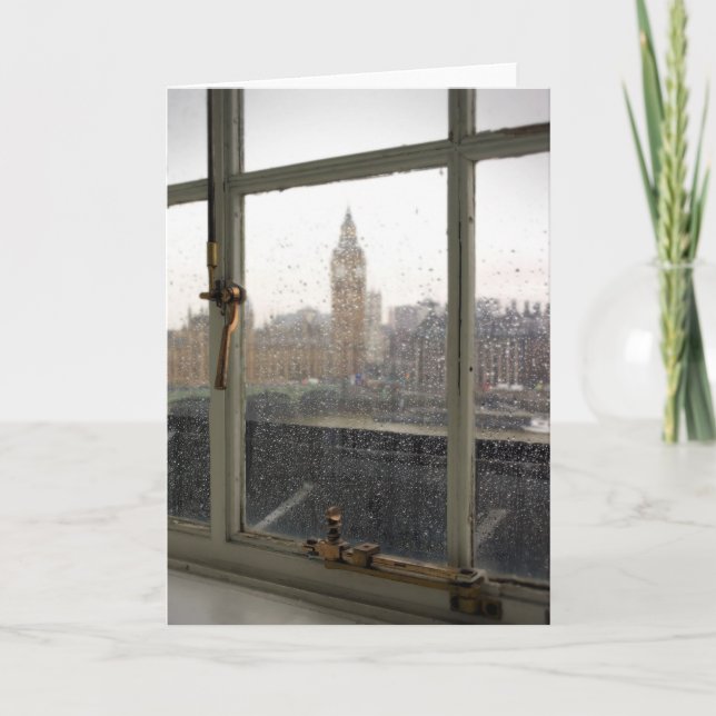 Carte Rainy Day View sur Big Ben - London Greeting Card (Devant)
