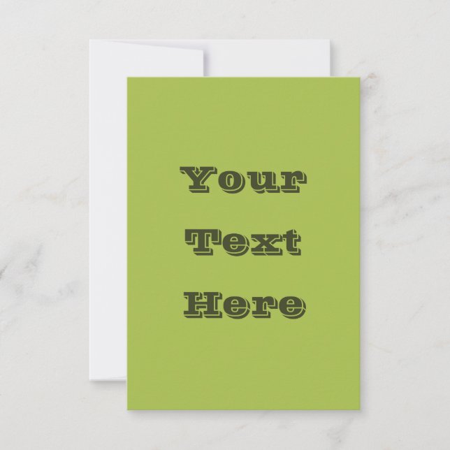 Carte Raisin blanc vert printemps saison couleur solide (Devant)