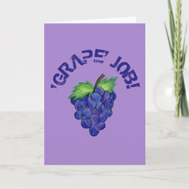 Carte Raisin (Great) Travail Raisins Violets Bracelets (Devant)