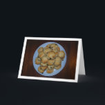 Carte Raisin Scones on Plate<br><div class="desc">Raisin Scones on Plate Greeting Card. You can easily customize this product for free if you would like to add wording or change the color of the background.</div>