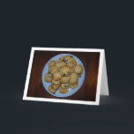 Carte Raisin Scones on Plate<br><div class="desc">Raisin Scones on Plate Greeting Card. You can easily customize this product for free if you would like to add wording or change the color of the background.</div>