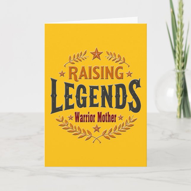 Carte Raising Legends – Warrior Mother Design (Devant)
