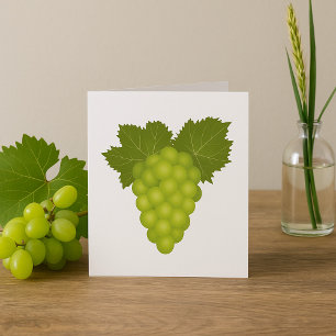 Carte Raisins de Vigne Feuilles de Vigne Fruits Frais