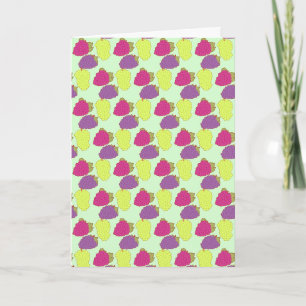 Carte Raisins Rouge, Vert Et Violet