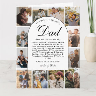 Carte Raisons pour lesquelles nous vous aimons Papa Phot