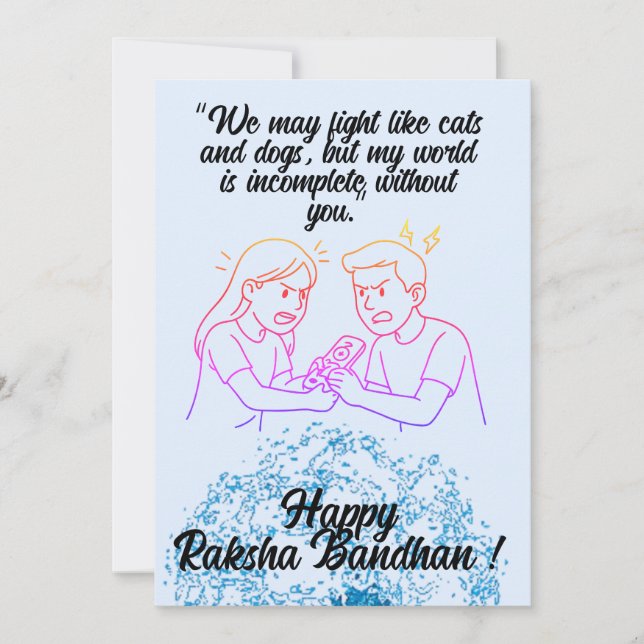 Carte Raksha Bandhan (Devant)