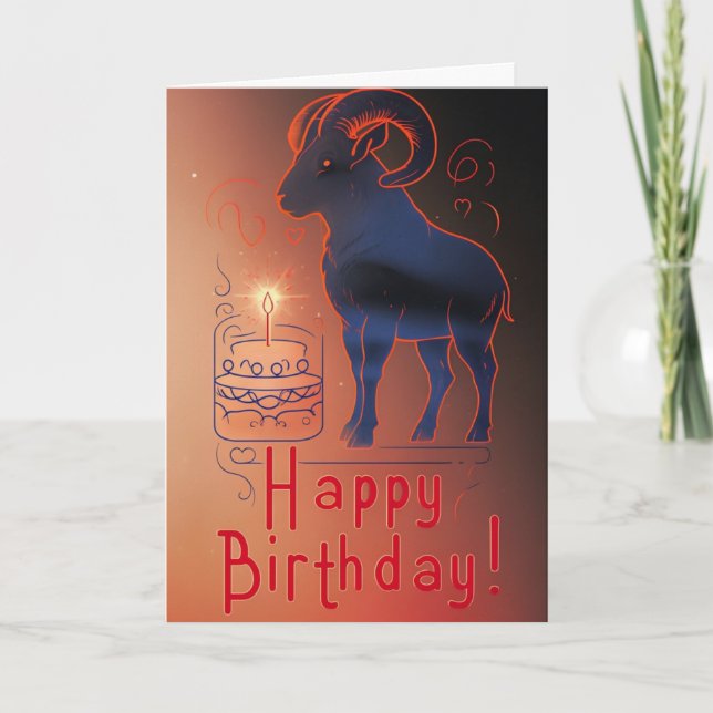 Carte RAM azing Anniversaire Souhaits amusant Conception (Devant)
