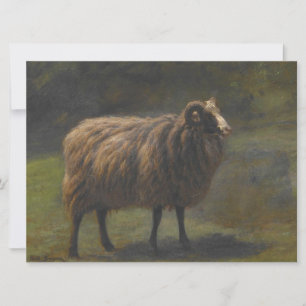 Carte Ram (Male Sheep) à la ferme (par Rosa Bonheur)
