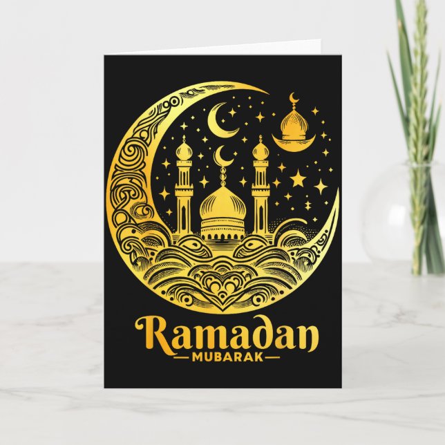 Carte Ramadan Kareem Joyeux jeûne Ramadan Moubarak Islam (Devant)