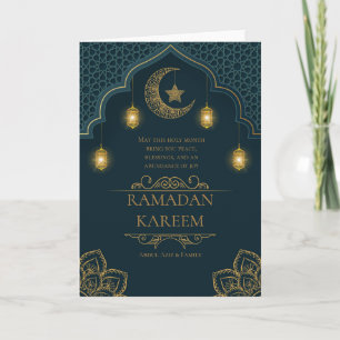 Carte Ramadan Kareem Vœu du mois sacré islamique