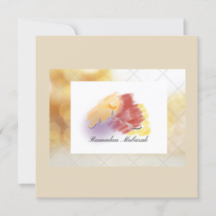 Carte Ramadan moubarak conçue à la main