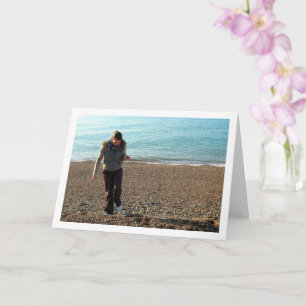 Carte Ramassage de galets sur la plage