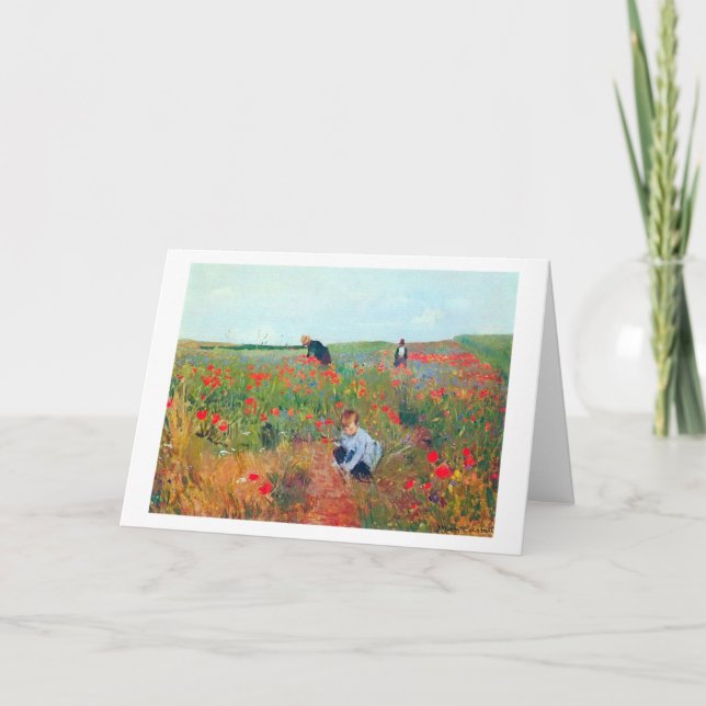 Carte Ramasser les fleurs dans un champ, Mary Cassatt (Devant)