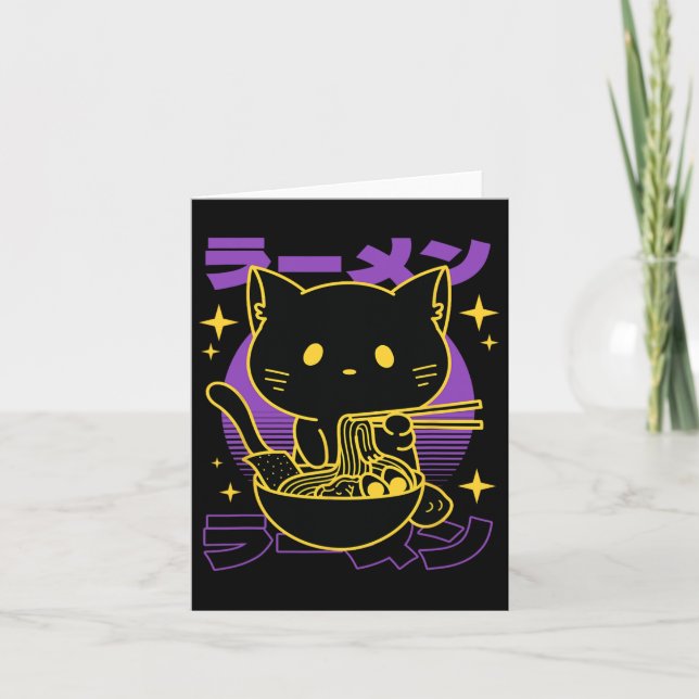 Carte Ramen Chat Japonais (Devant)