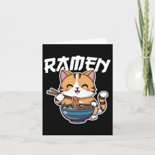Carte Ramen Noodle Neko Chat Japonais Kawaii Manga Anime