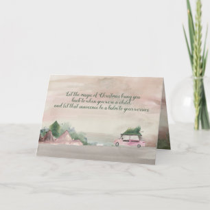 Carte Ramener l'arbre à la maison Scène de Noël à la cam