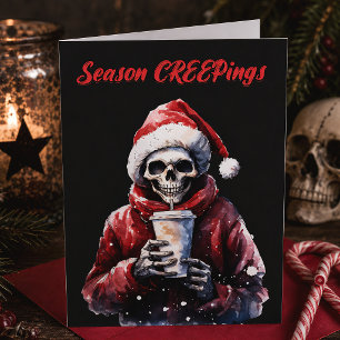 Carte Rampements de saison Santa Squelette Noël effrayan