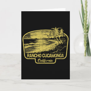 Carte Rancho Cucamonga Californie Plage Surf Vintage Ble
