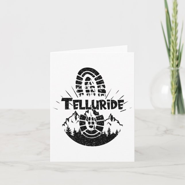 Carte Randonnée À Telluride Usa Vacances Ski (Devant)