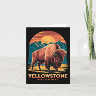 Carte Randonnée Camping Parc national Yellowstone Bison
