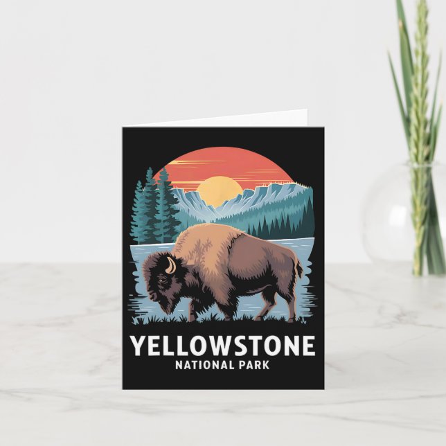 Carte Randonnée Camping Parc national Yellowstone Faune (Devant)