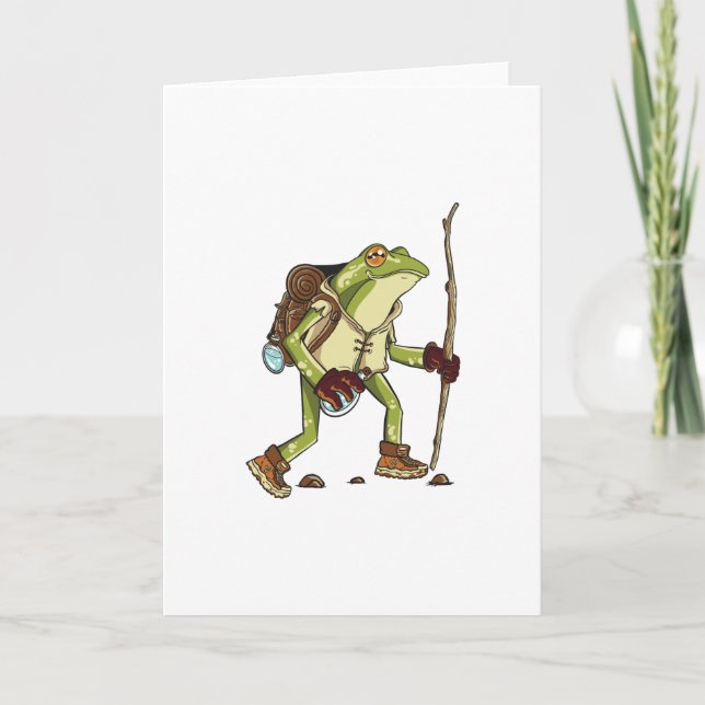 Carte Randonnée Frogs Mountain Hiker Randonnée cadeau (Devant)