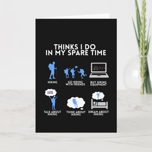 Carte Randonnée Funny Randonnée Camping Montagnes Randon (Devant)