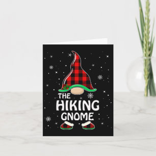 Carte Randonnée Gnome Buffalo Plaid Correspondant Famill