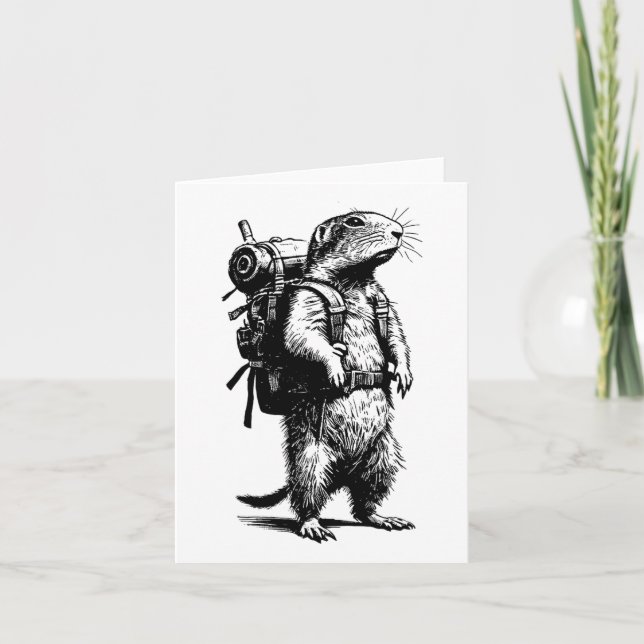 Carte Randonnée Prairie Chien Gopher Backpacking Animaux (Devant)
