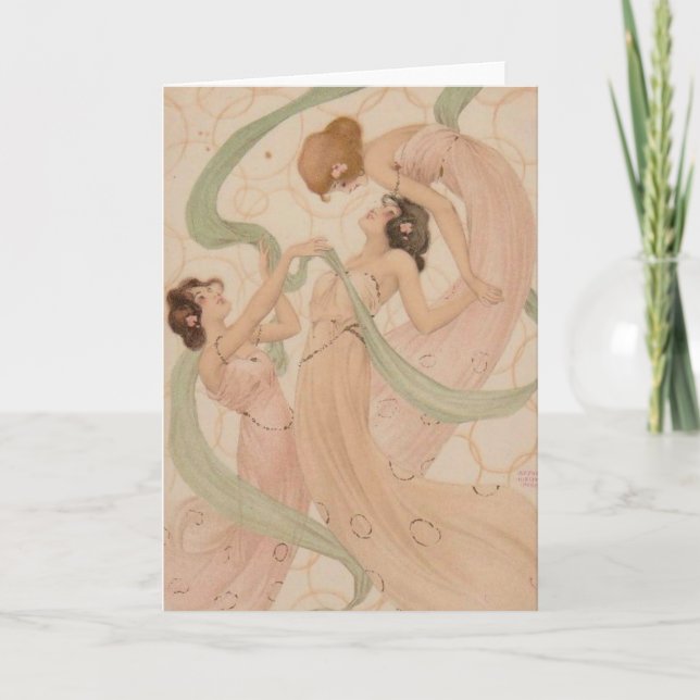 Carte Raphael Kirchner Blank Note Card - Mayflyes (Devant)