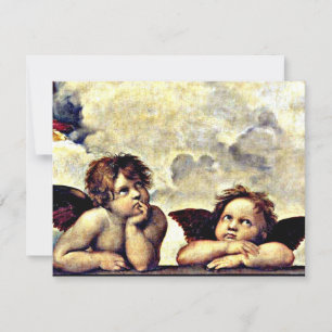 Carte Raphael : Putti, Détail de la Vierge Sixtine,