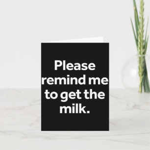Carte Rappeler d'Acheter Le Lait Drôle Mème Humour Shopp