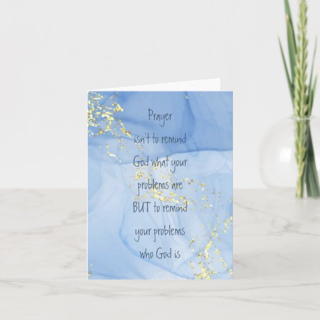Carte Rappelez à vos problèmes qui Dieu est Inspirationn (Devant)