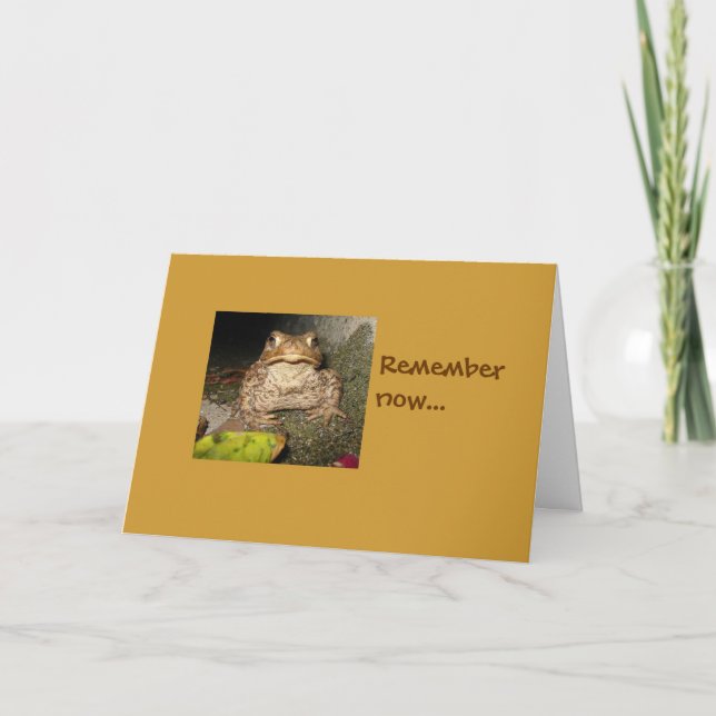 Carte Rappelez-vous maintenant… (Devant)