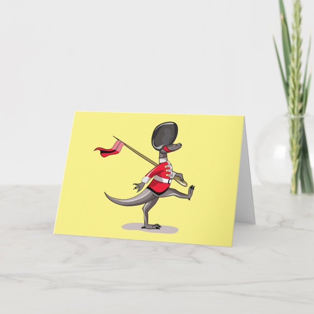 Carte Raptor Habillé En Garde Britannique. (Devant)