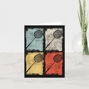 Carte Raquette de badminton Joueur de badminton rétro,ba